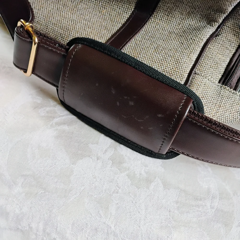 Stylish Tan and Brown Pet Carrier